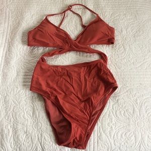Aerie Red swim suit